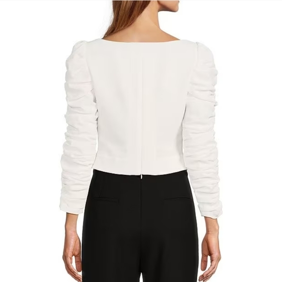 Antonio Melani Sarabeth Crepe Long Sleeve Square Neck Blouse - Picture 2 of 8